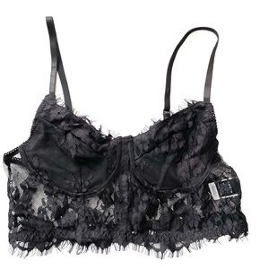 Floral lace eyelash longline bra size 6